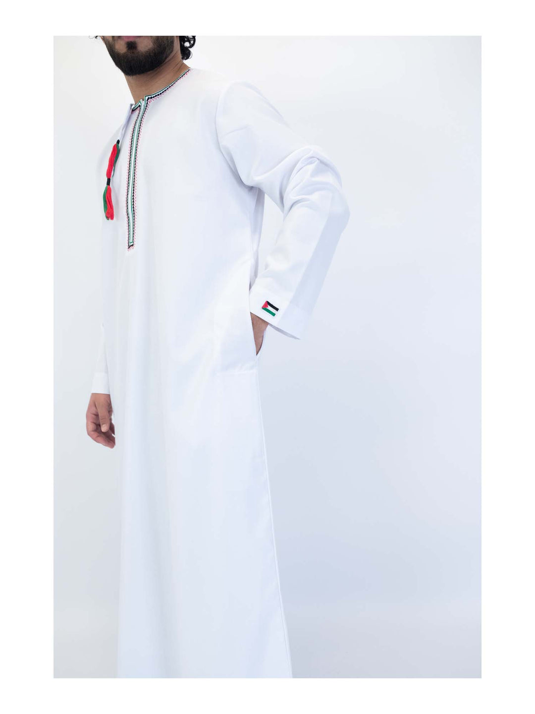 Islamic Impressions Palestinian Omani Thobe with Tassel