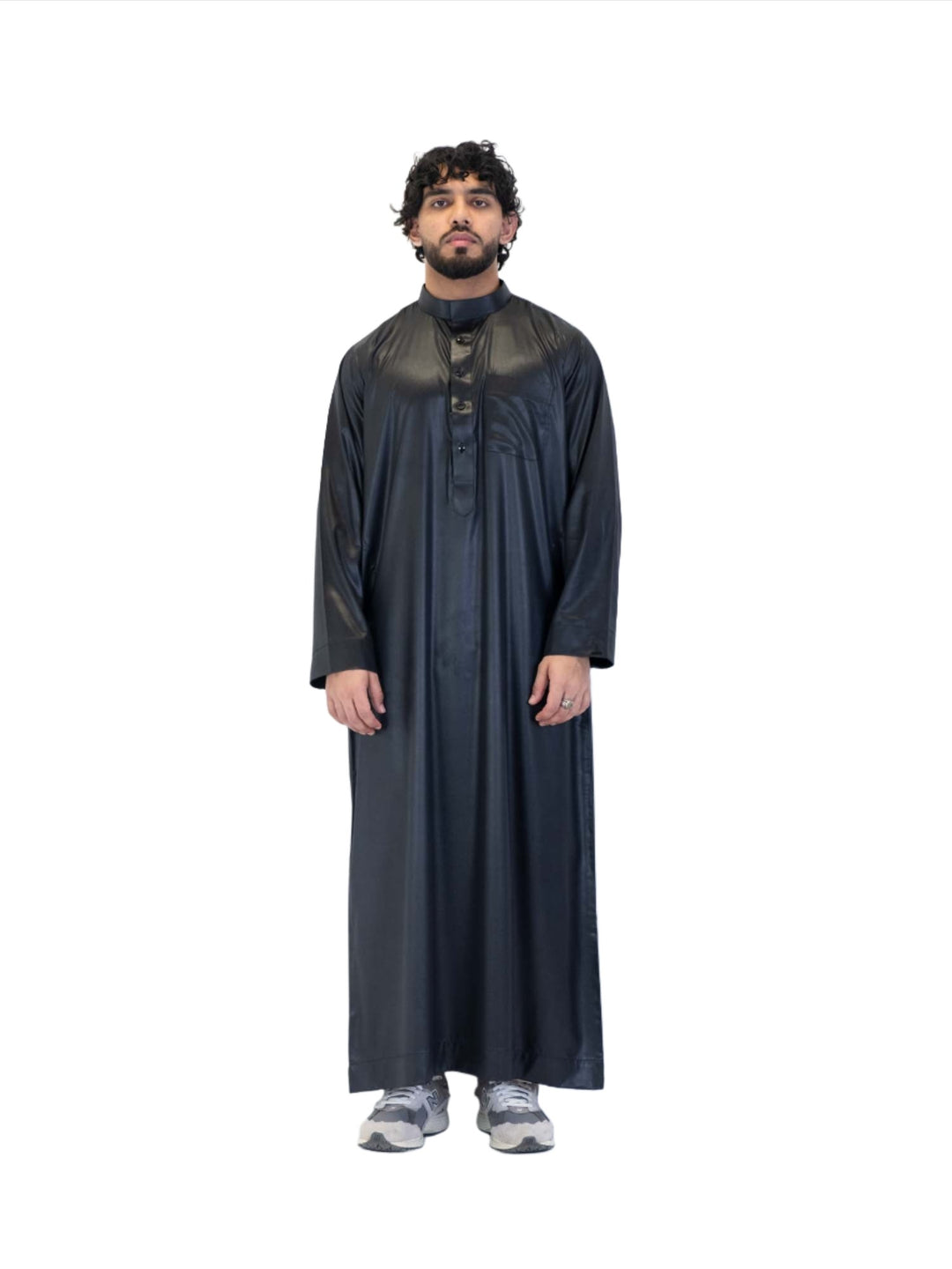 ثوب رجالي ذو ياقة حريرية من الانطباعات الإسلامية - كم طويل