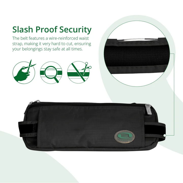 Anti Theft Ihram Belt - Black - Hajj Safe - Islamic Impressions