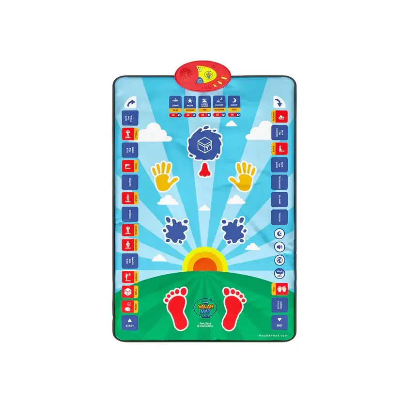 My Salah Mat - Interactive Kids Prayer Mat (Blue) - Islamic Impressions