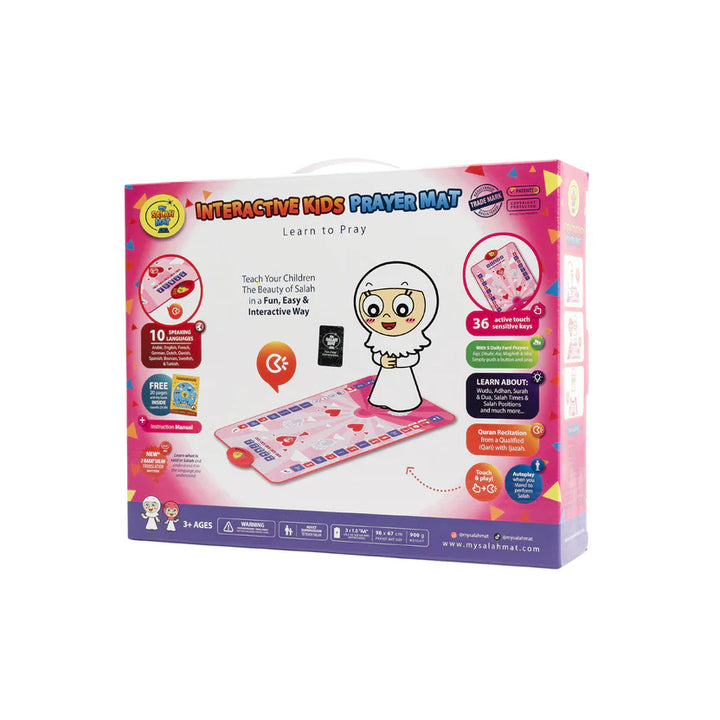 My Salah Mat - Interactive Kids Prayer Mat (Pink)