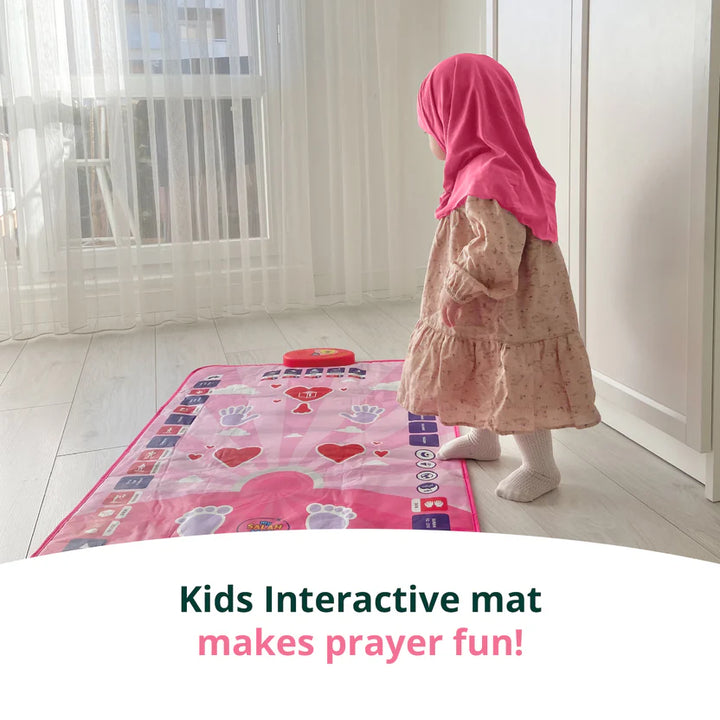 My Salah Mat - Interactive Kids Prayer Mat (Pink)