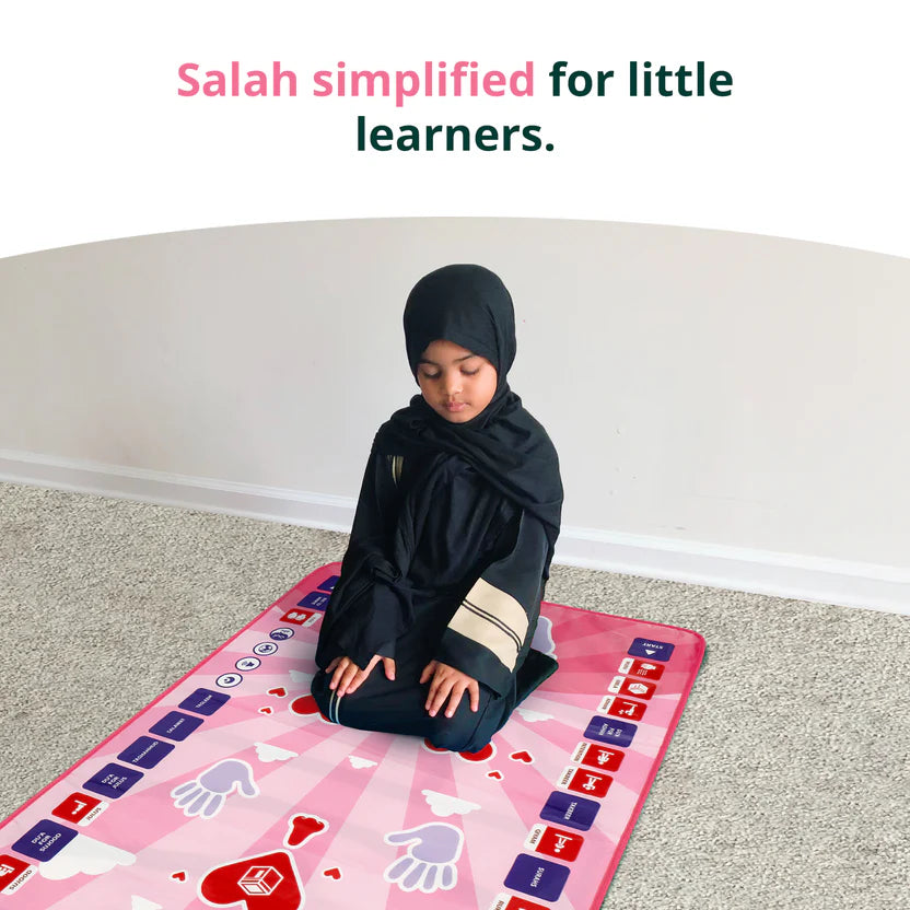My Salah Mat - Interactive Kids Prayer Mat (Pink)