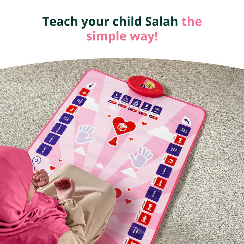 My Salah Mat - Interactive Kids Prayer Mat (Pink)
