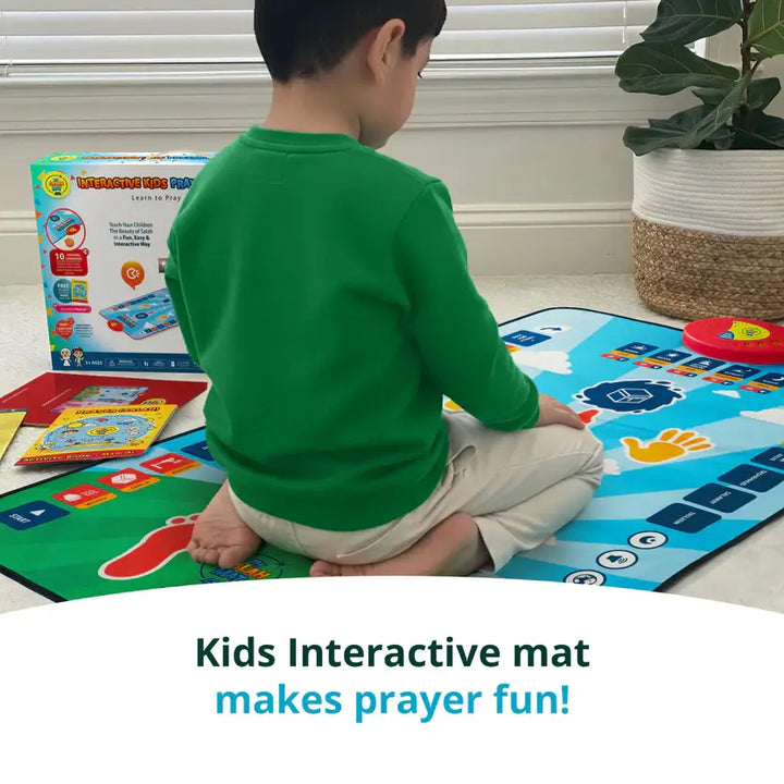 My Salah Mat - Interactive Kids Prayer Mat (Blue)