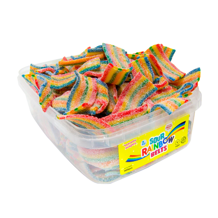 Sour Rainbow Belts - Heavenly Delights - 760g Tub
