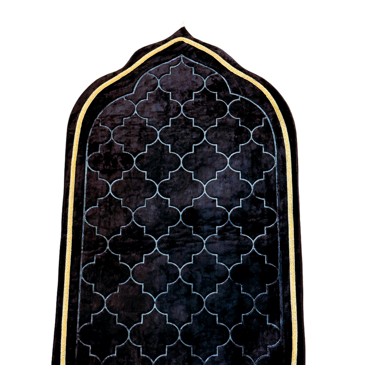 Prayer Mat - Mihrab Shape with Gold Border