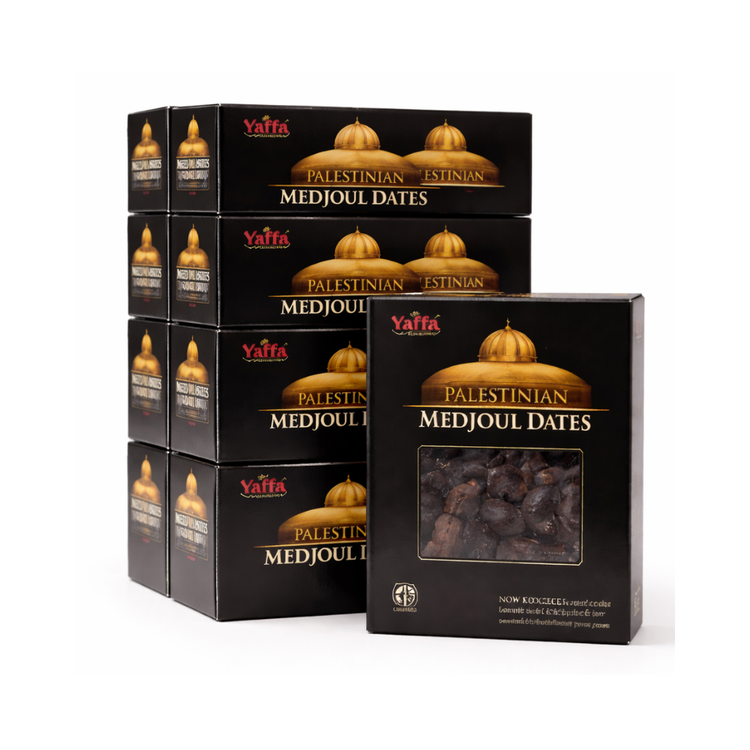 Palestinian Medjoul Dates - Yaffa Grade A - Medium Size (8 × 900g Packs)
