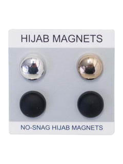 Black and metallic hijab magnets pack of 4