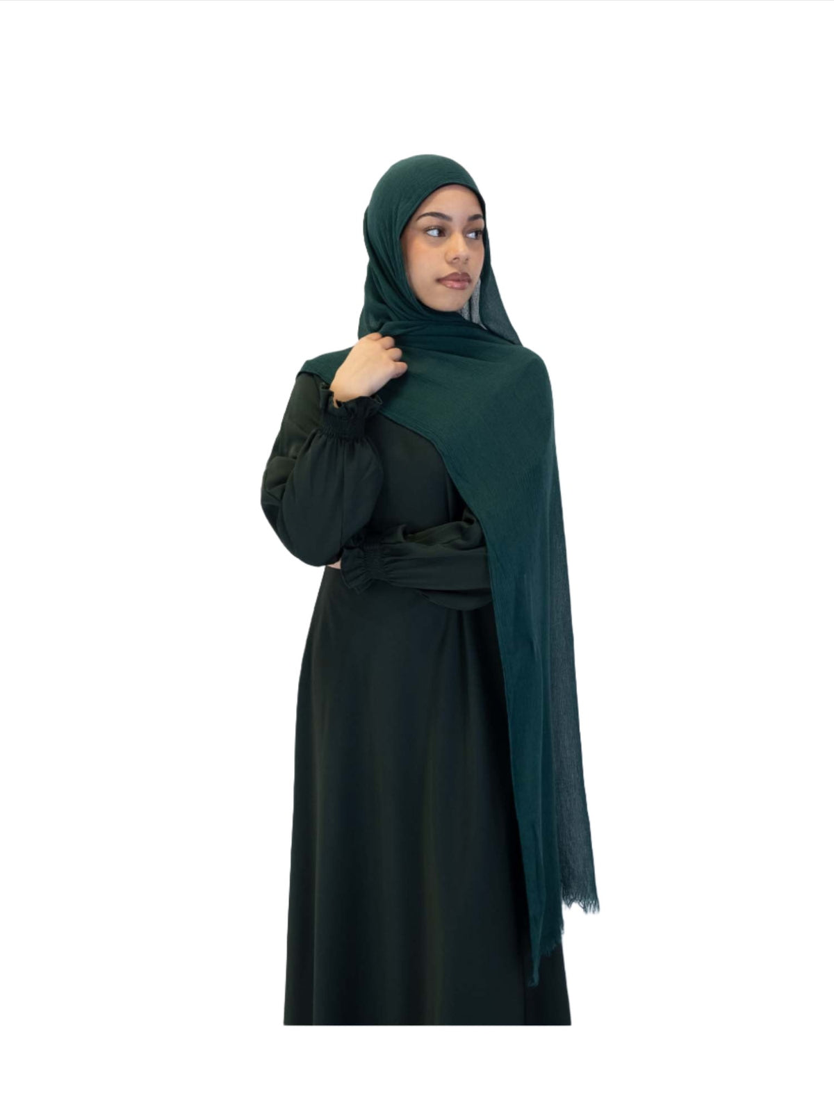 Green Side Zip Abaya, 5
