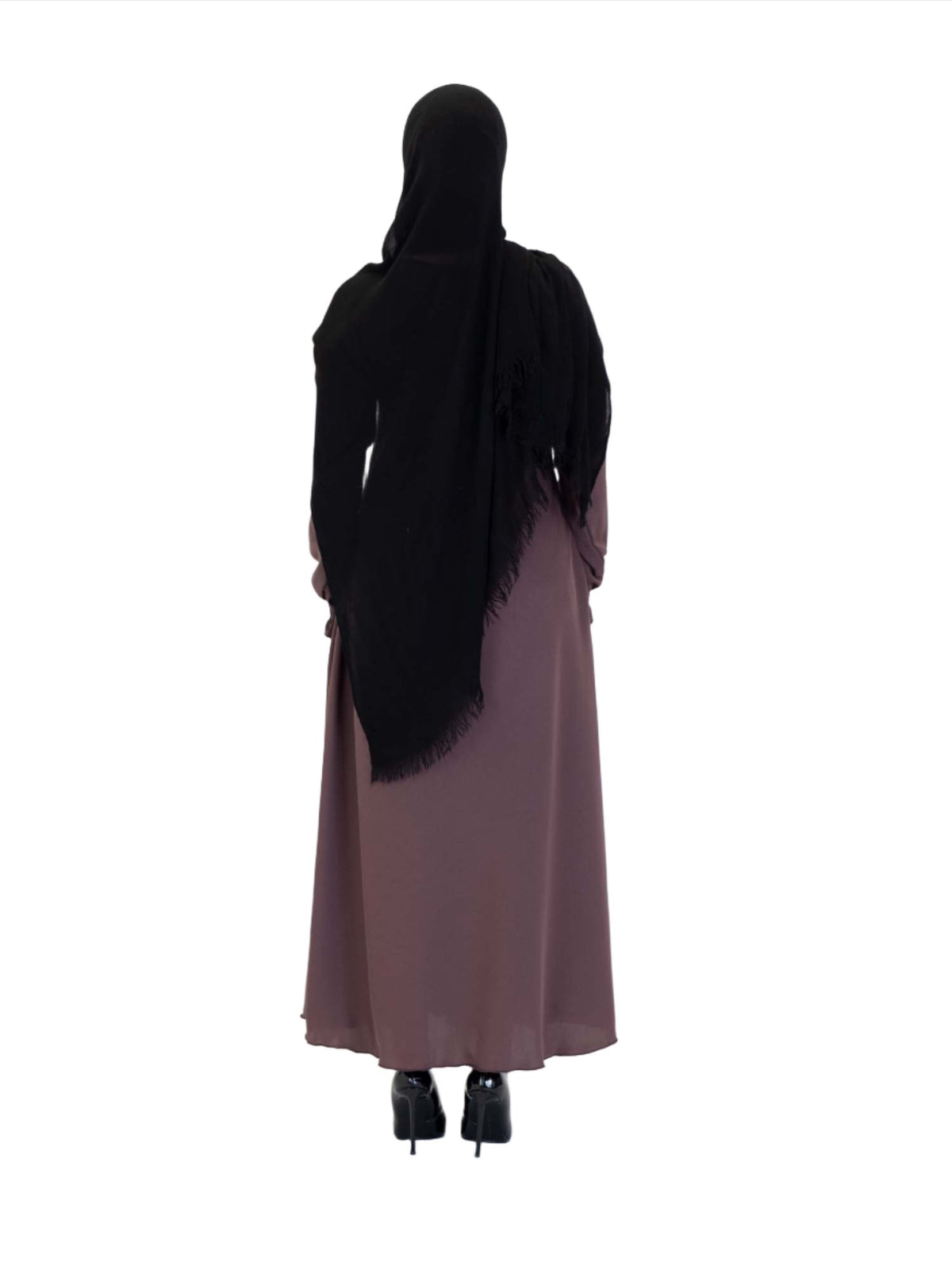 Mauve Side Zip Abaya, 3