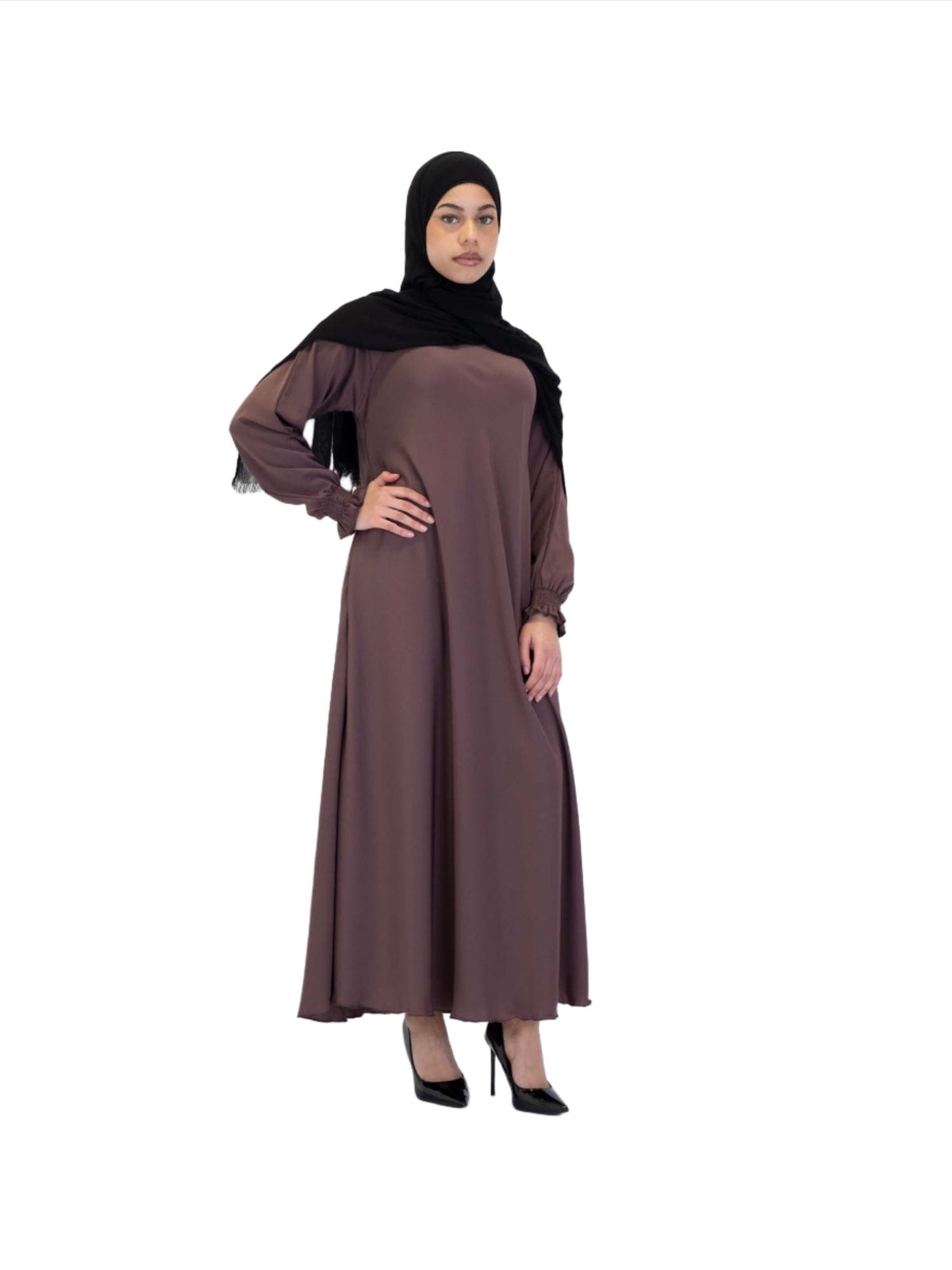 Mauve Side Zip Abaya, 4