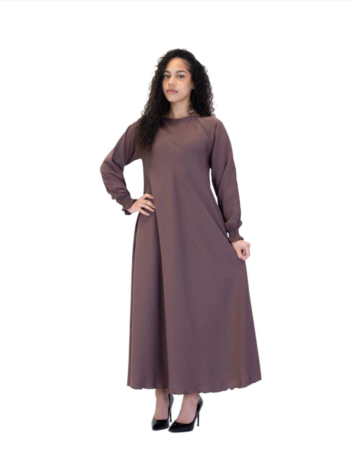 Mauve Side Zip Abaya, 7