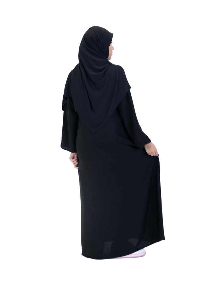 Nida One Button Abaya With Pocket