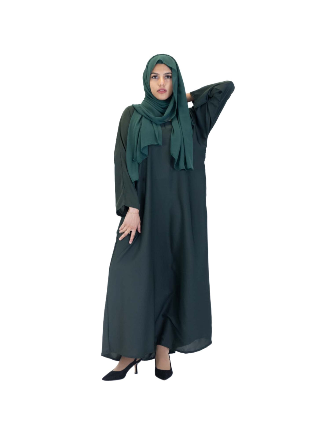 Nida One Button Abaya With Pocket