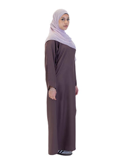 Nida One Button Abaya With Pocket - Islamic Impressions