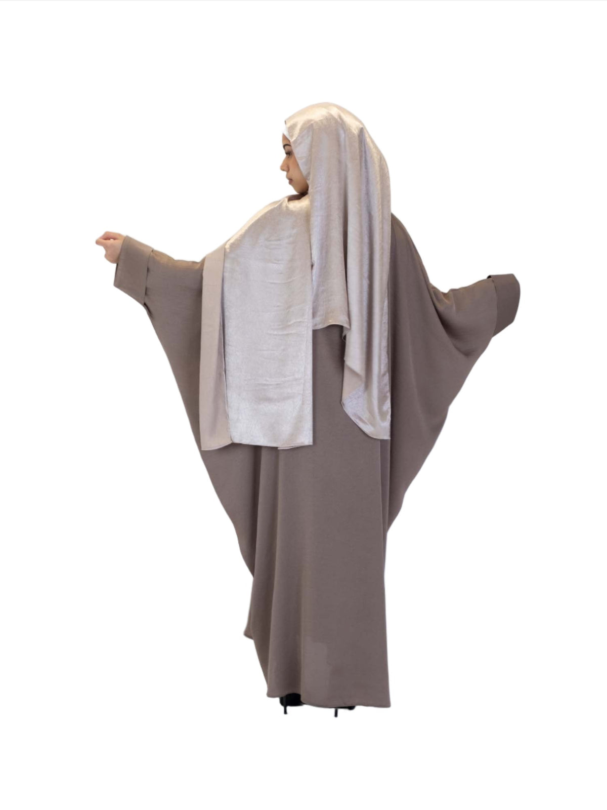 Mocha Lisbon Batwing Abaya, 3
