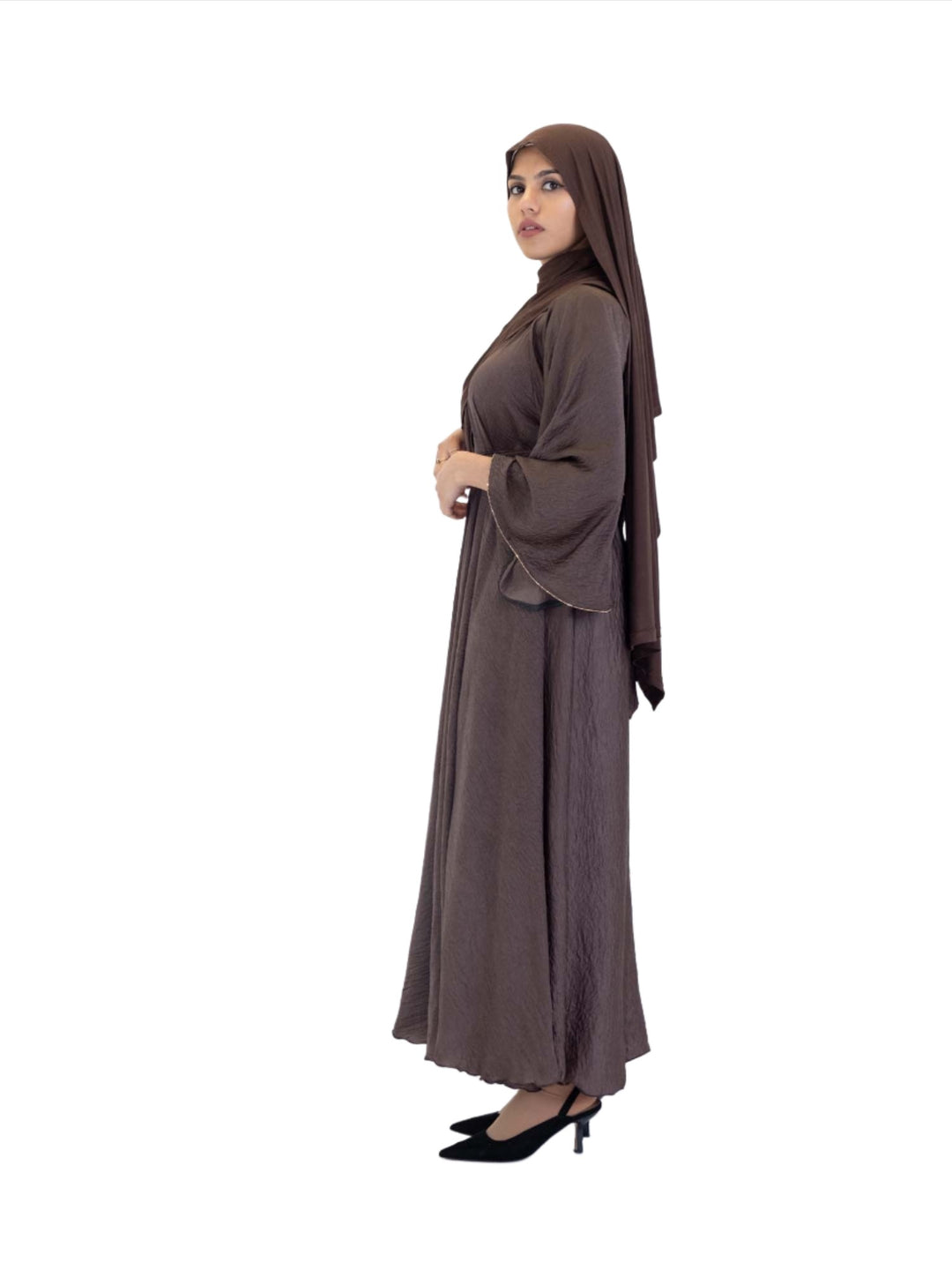 Makeba Gold Trim Abaya