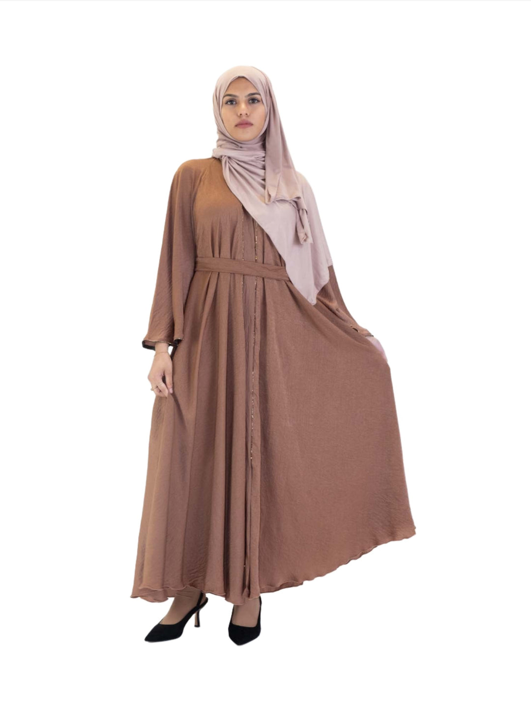 Makeba Gold Trim Abaya