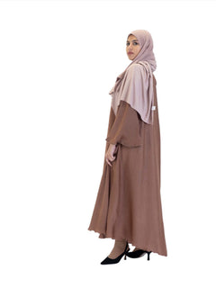 Makeba Gold Trim Abaya - Islamic Impressions