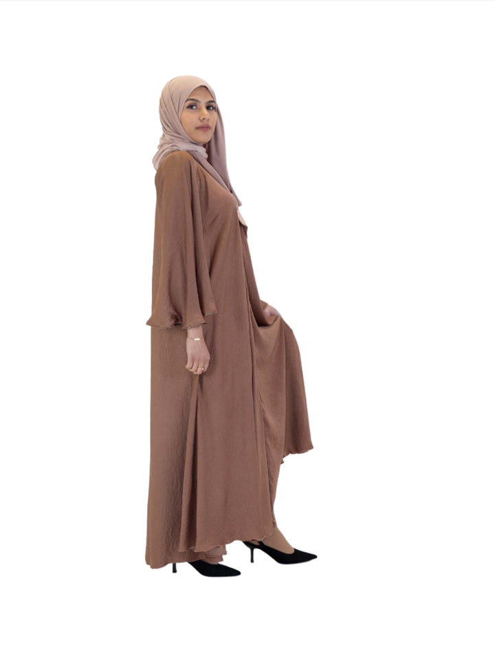 Makeba Gold Trim Abaya