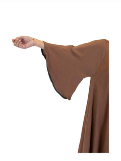 Makeba Gold Trim Abaya - Islamic Impressions