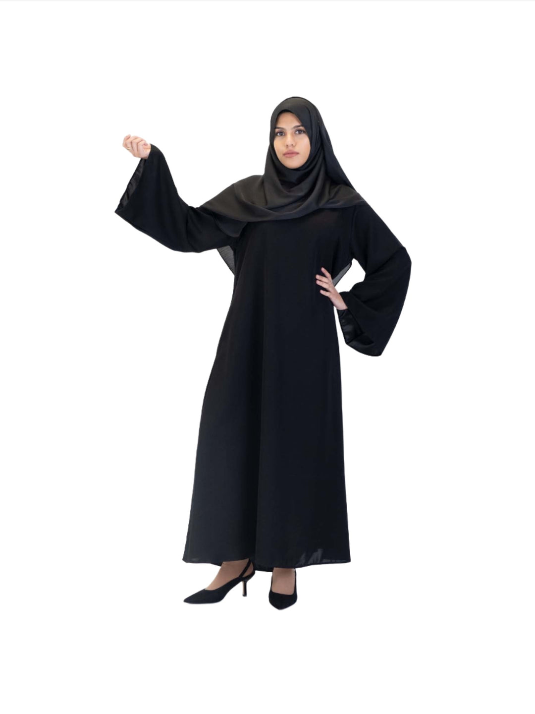 Wide Sleeve Belted Abaya