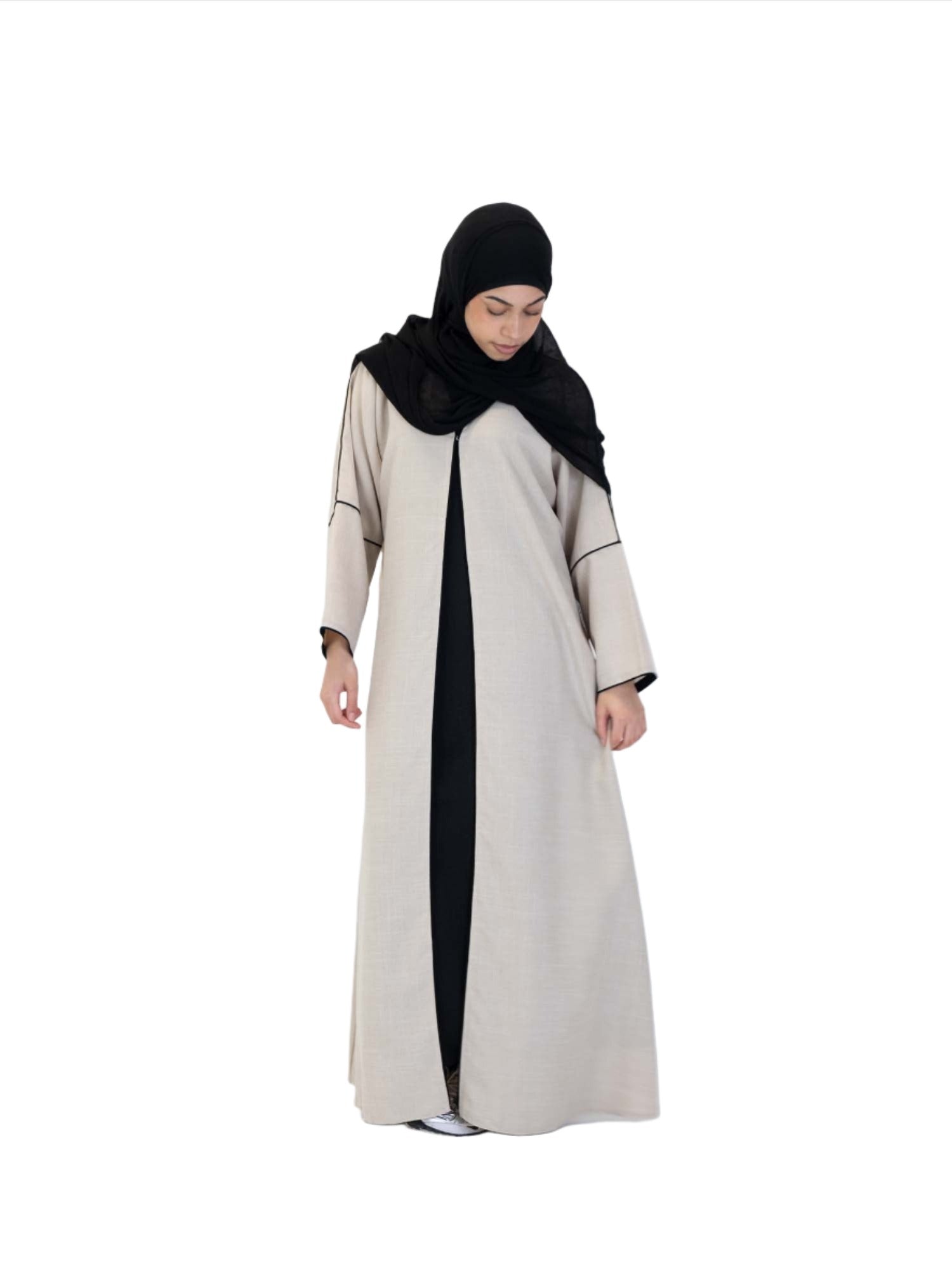 Linen Open Abaya - Islamic Impressions