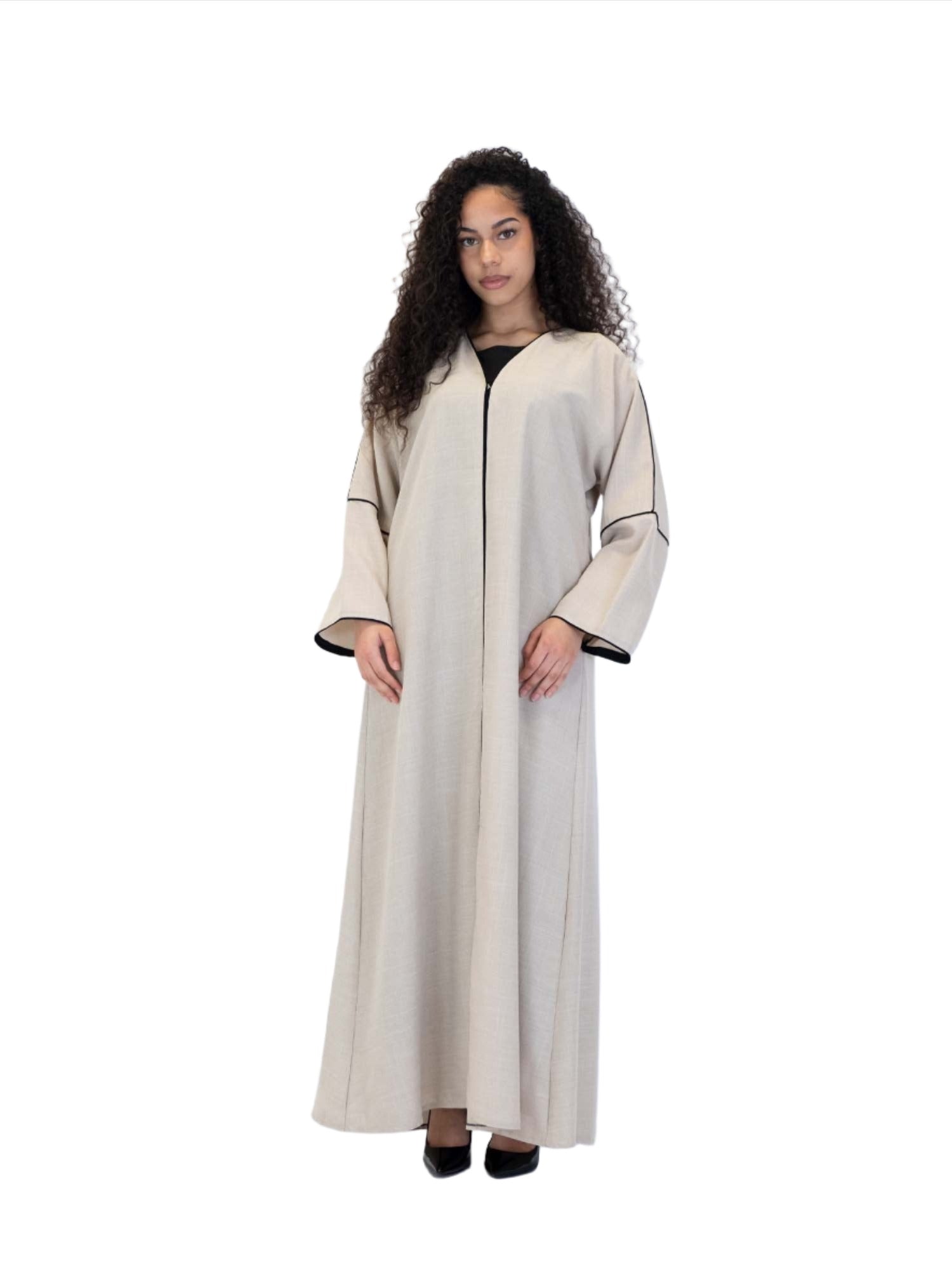 Linen Open Abaya - Islamic Impressions