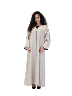 Linen Open Abaya - Islamic Impressions