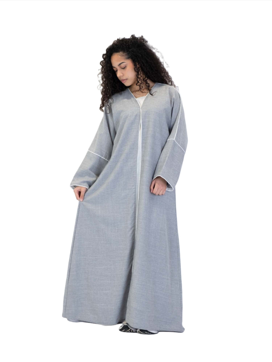 Linen Open Abaya - Islamic Impressions