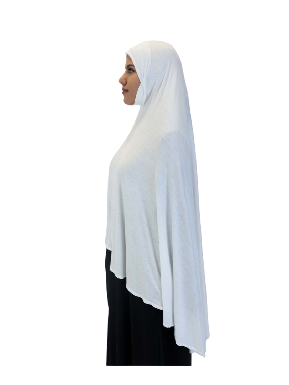 Basic Long One Piece Hijab in Cream, view 2