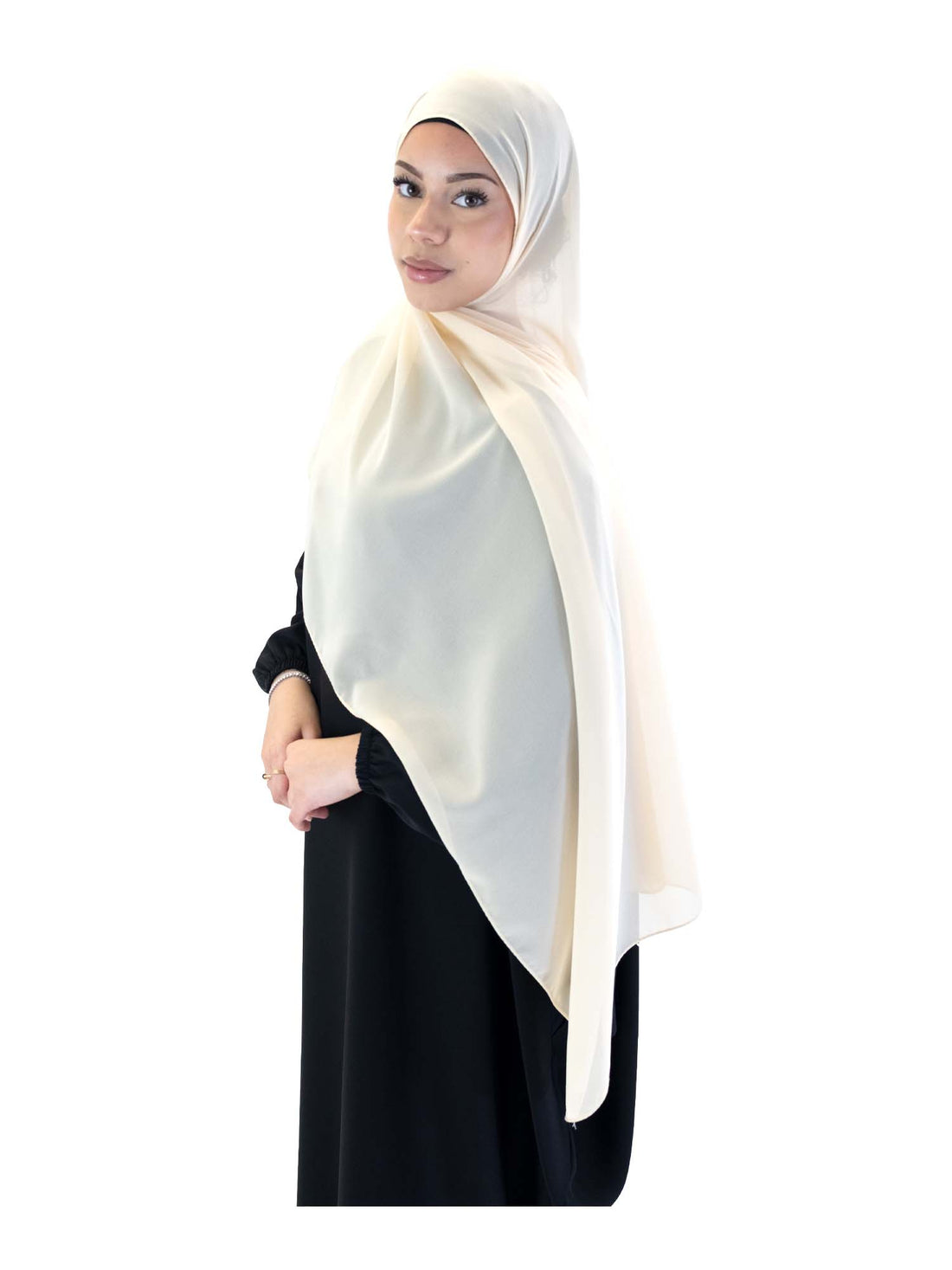 Plain Chiffon Scarf in Buttercream, view 2