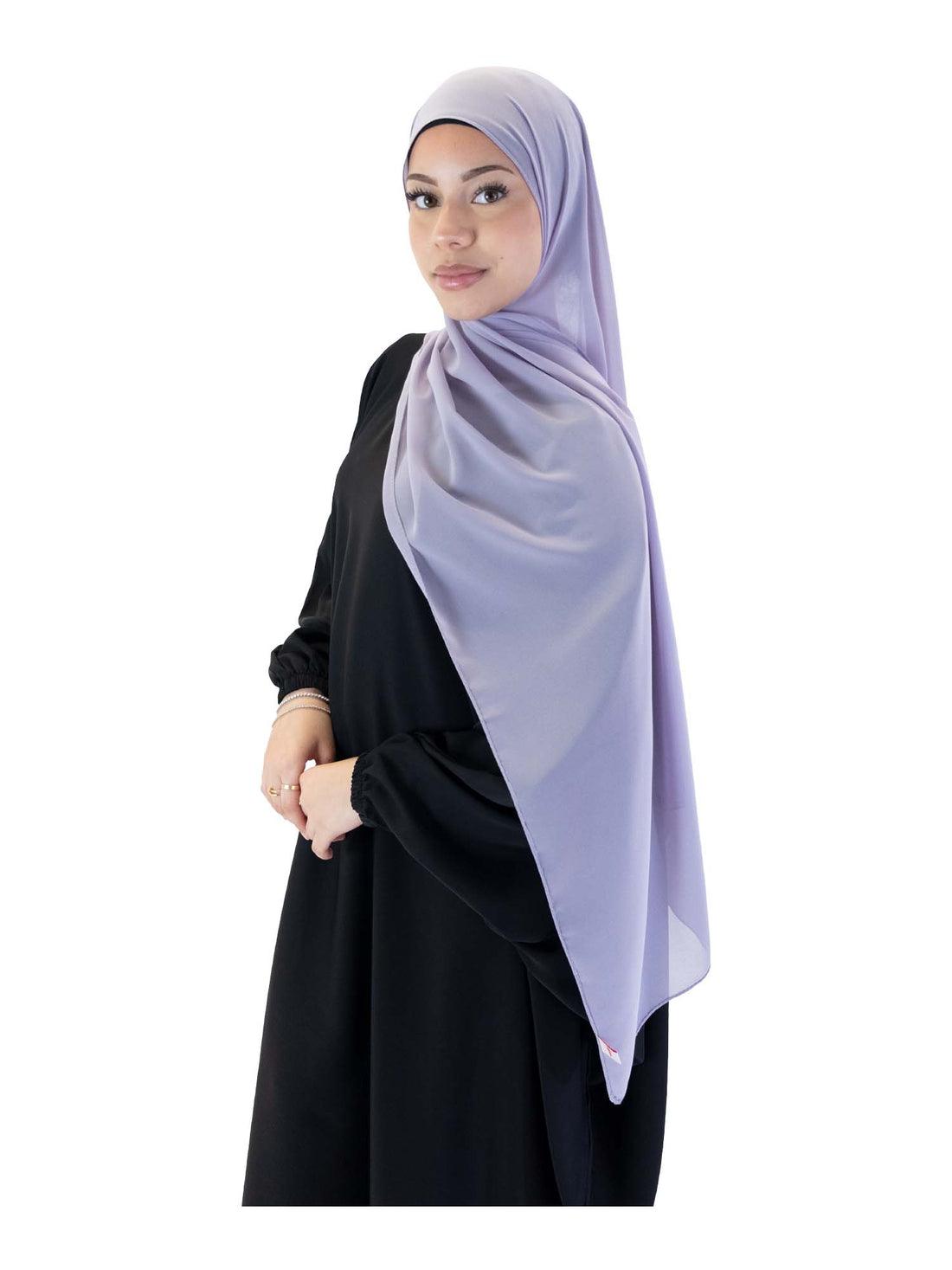 Plain Chiffon Scarf in Lilac, view 1