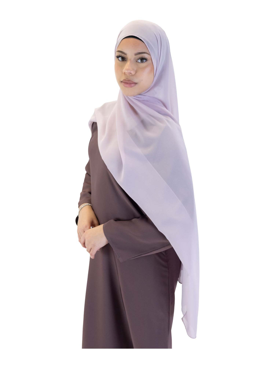 Plain Chiffon Scarf in Light Lilac, view 1
