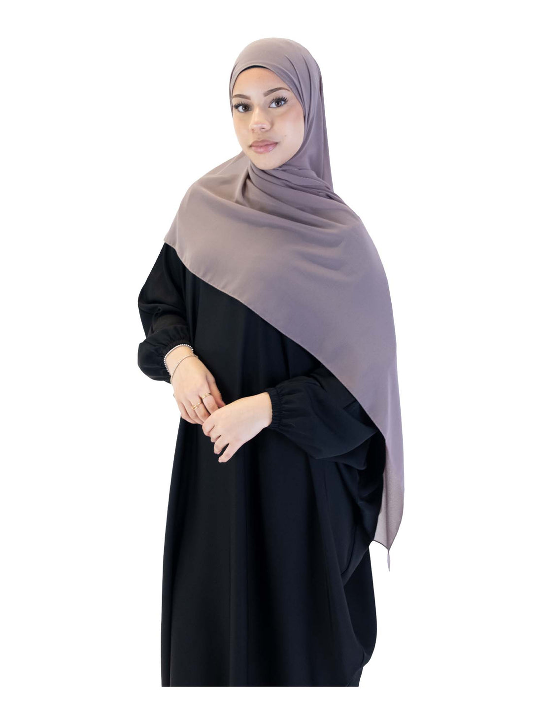 Plain Chiffon Scarf in Mauve, view 1