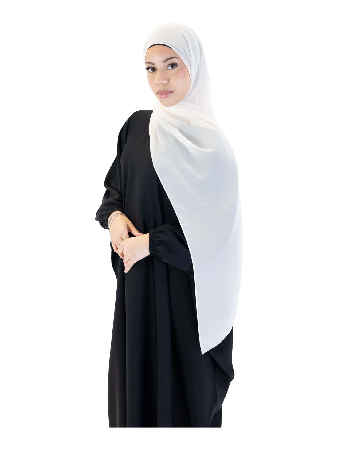 Plain Chiffon Scarf in Light Peach, view 1