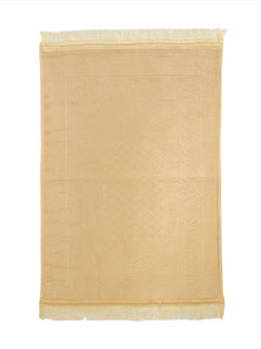 Gold large velvet prayer mat, full view