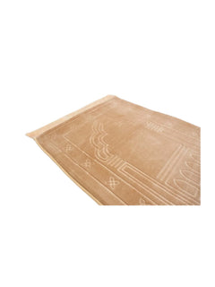 Beige memory-foam prayer mat design detail