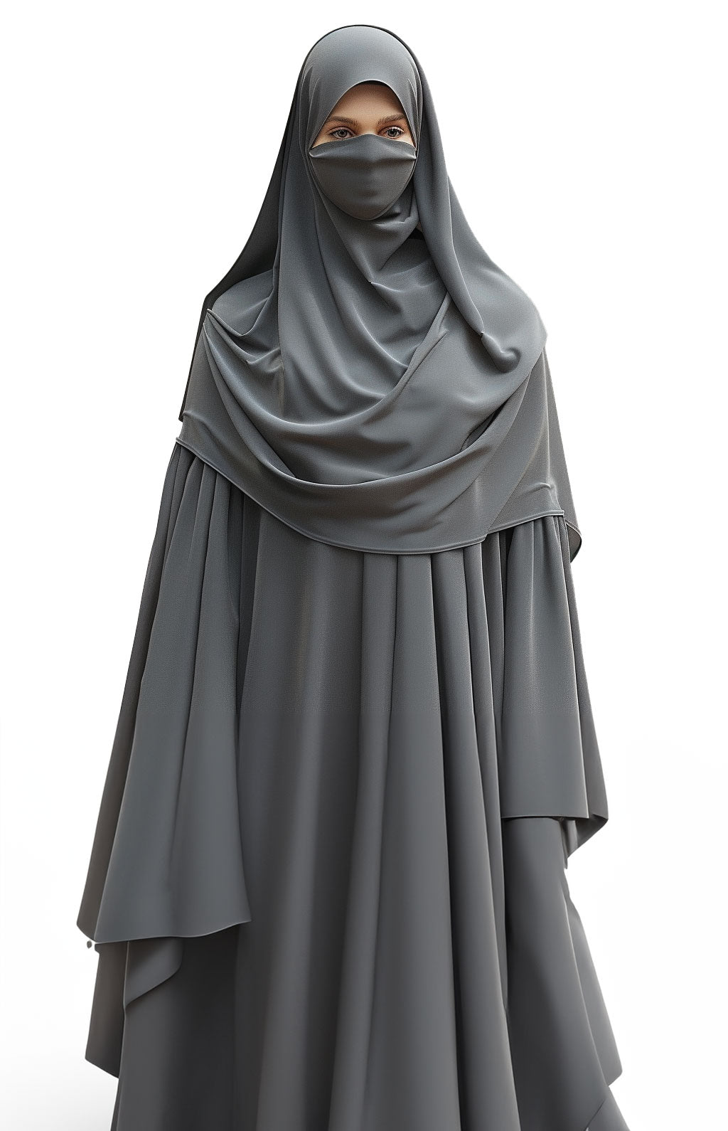 Womens Two Piece Khimar - One Size