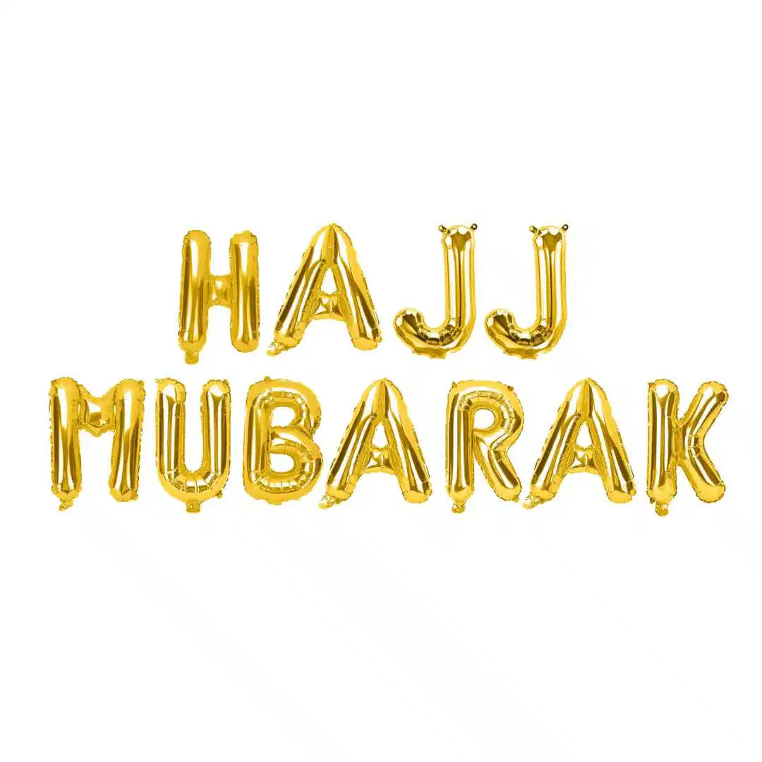 Hajj Mubarak Foil Letter Balloons - Islamic Impressions