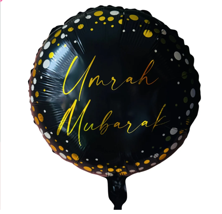 Umrah Mubarak Round Foil Balloon - Islamic Impressions