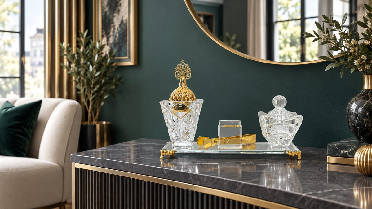 Gold finish in a living room