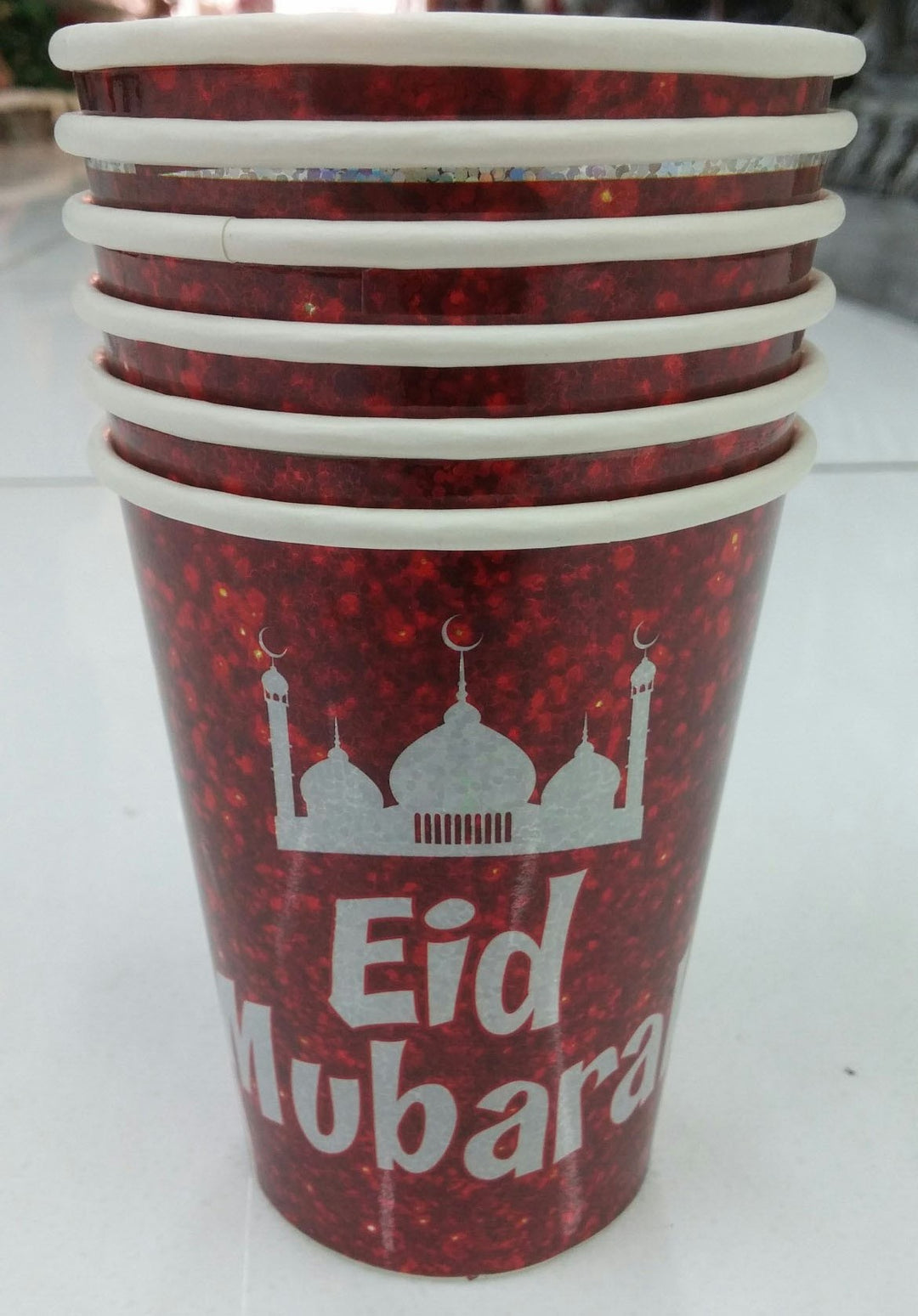 Paper Cups - 'Eid Mubarak' - 6 Pack - Islamic Impressions