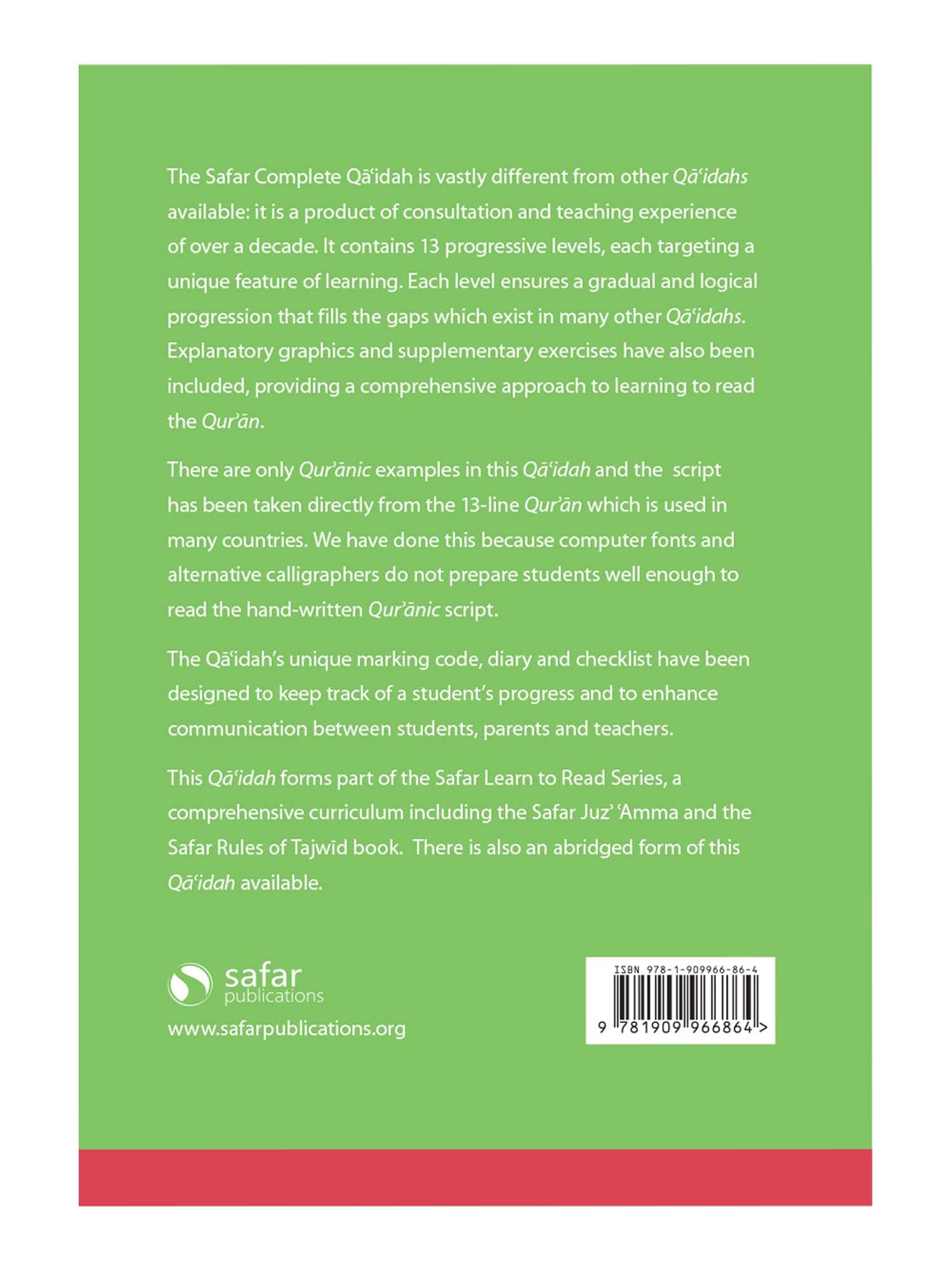 Complete Qaidah - Safar Learn To Read Series (Paperback) - Islamic Impressions