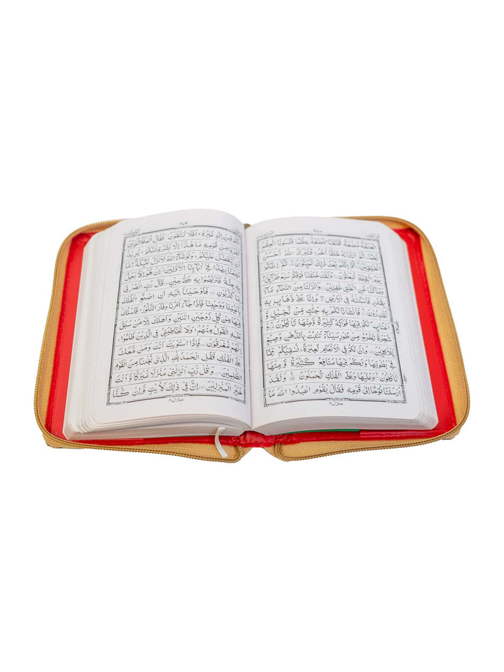 Gold Zip Quran 119 - 13 Line Indo Pak (Small)