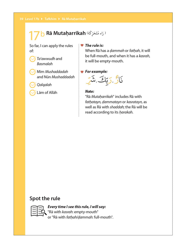 Rules of Tajwid (Madinah Script) – Safar Learn to Read Series - Islamic Impressions