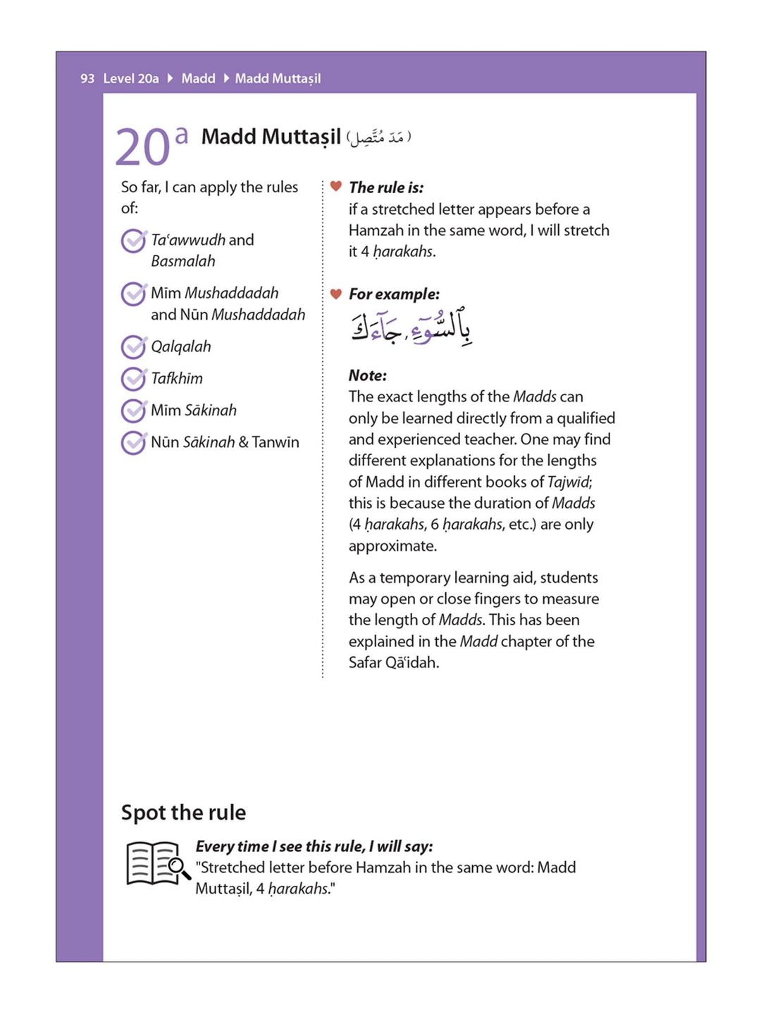 Rules of Tajwid (Madinah Script) – Safar Learn to Read Series - Islamic Impressions