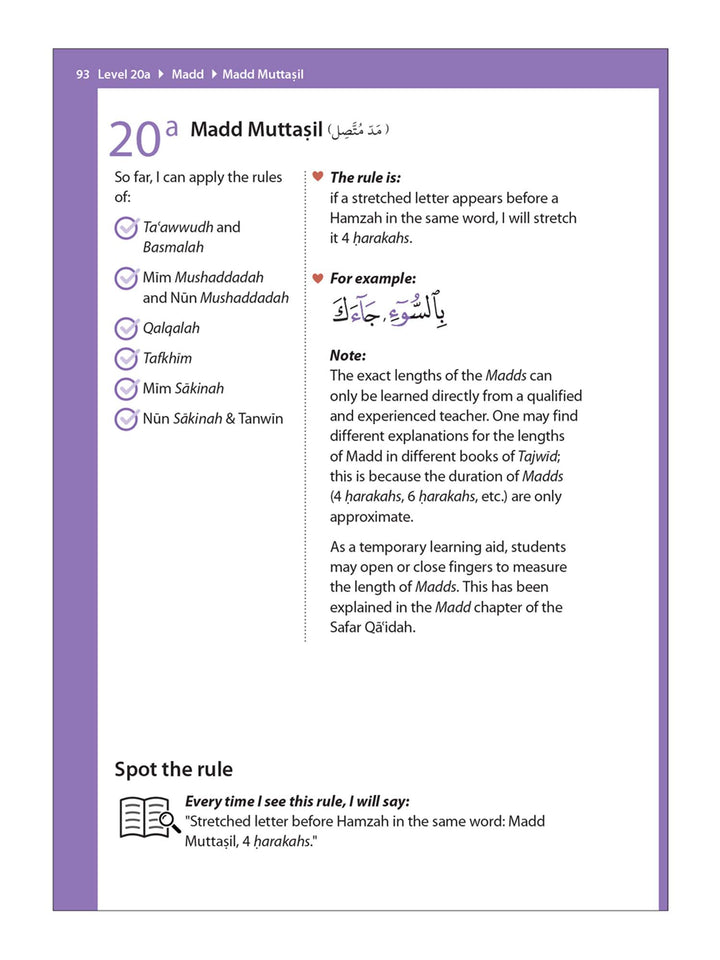 Rules of Tajwid (Madinah Script) – Safar Learn to Read Series - Islamic Impressions