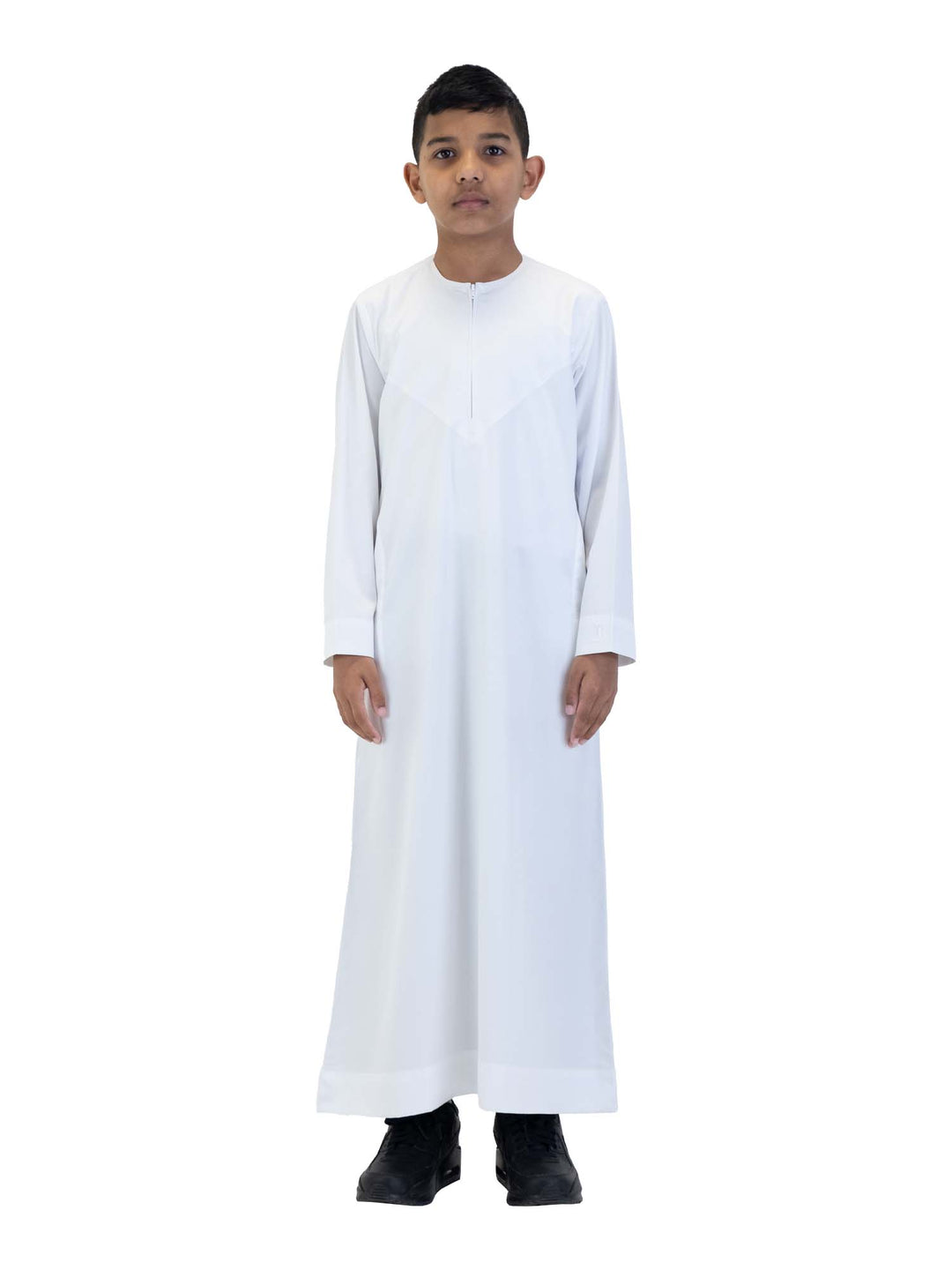 Islamic Impressions Boys Silky Thobe With Zip - Full Sleeve